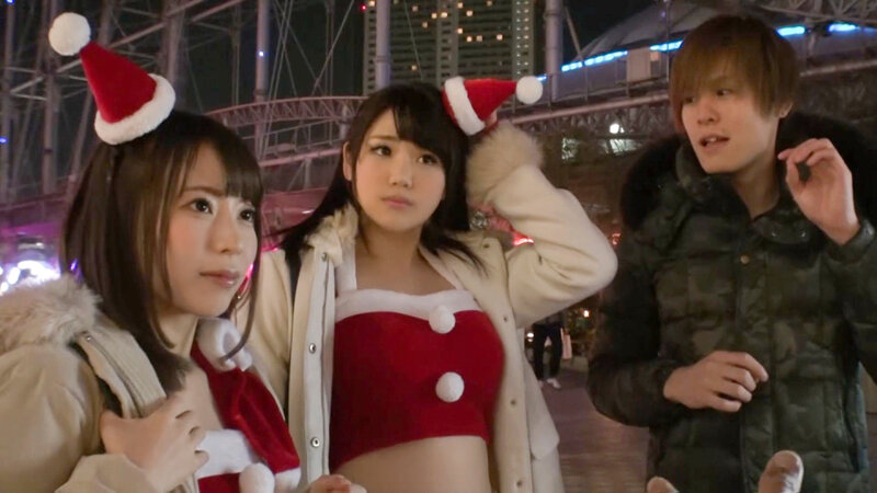 街行くエロカワサンタをナンパGETしてハメまくった結果 盛大な熱〜いホワイトザーメンぶっかけちゃいましたw